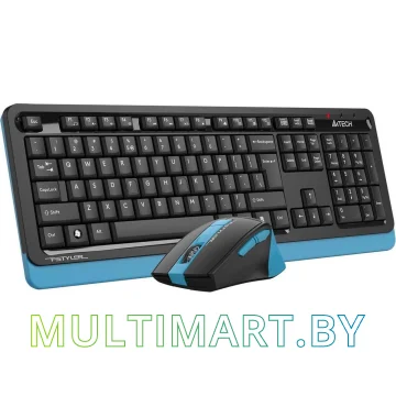 Комплект клавиатура + мышь A4Tech Fstyler FG1035 (черный/синий) картинка 2